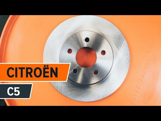 How to change brake discs on CITROËN C5 Estate [TUTORIAL AUTODOC]