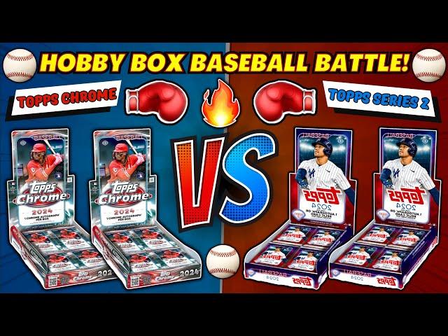 *2024 TOPPS CHROME vs TOPPS SERIES 2 BASEBALL HOBBY BOX BATTLE!️ WHICH BOX IS BETTER?!