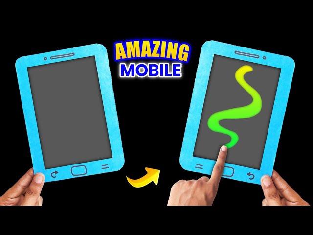 Homemade Amazing Mobile game , how to make cardboard mobile , homemade magic writing pad