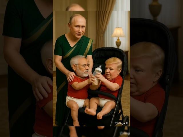 Baby trump and moodi and putinfunny clip #funny #youtubeshort #viralshort #comedy #aishort #baby