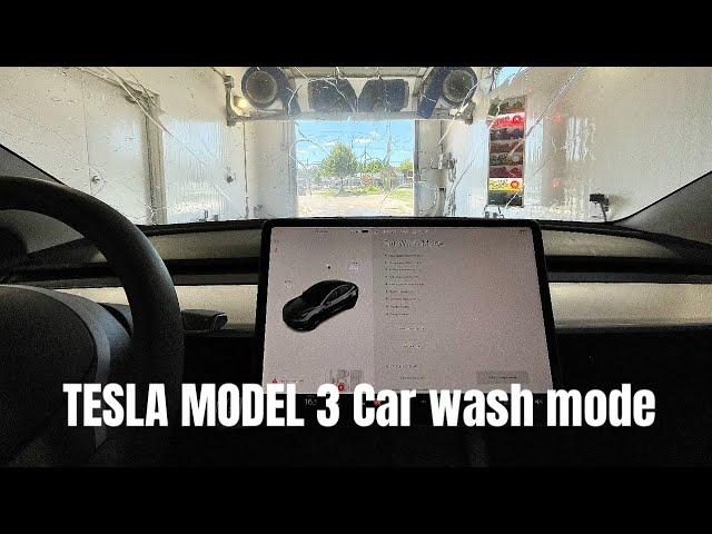 2022 Tesla model 3 car wash mode