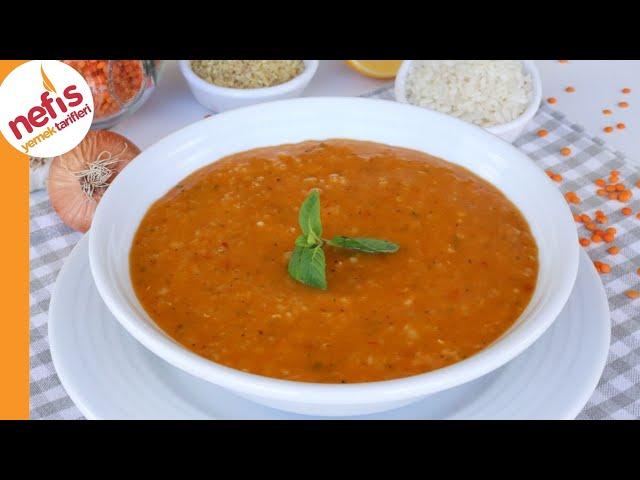 Turkish Ezogelin Soup Recipe | How to Make Turkish Ezogelin Soup With Red Lentils, Bulgur and Rice