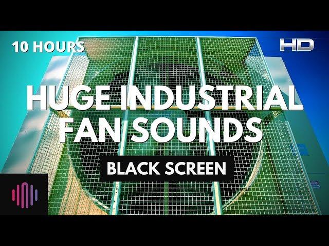 Industrial fan noise with a black screen for sleeping  - 10 hours of industrial fan sounds