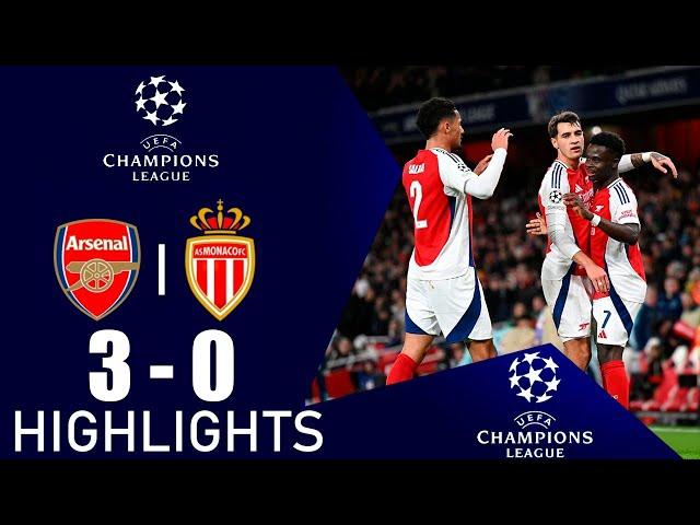 Arsenal vs AS Monaco 3-0 Highlights Goals | Liga de Campeones 2024