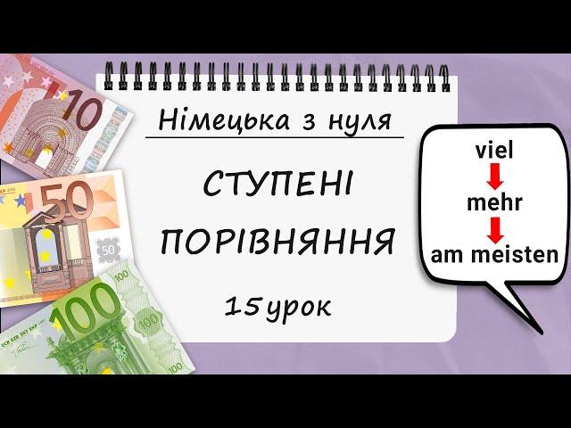 Ступені Порівняння Прикметників в німецькій мові. Positiv, Komparativ та Superlativ. 15 урок