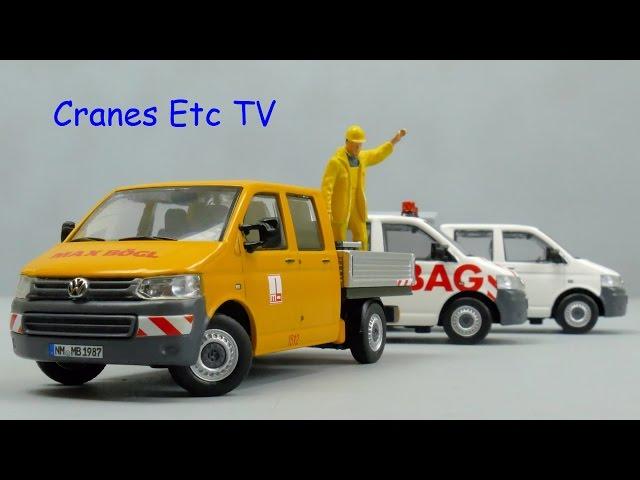 NZG Volkswagen T5 'Strabag, Bögl and White' by Cranes Etc TV