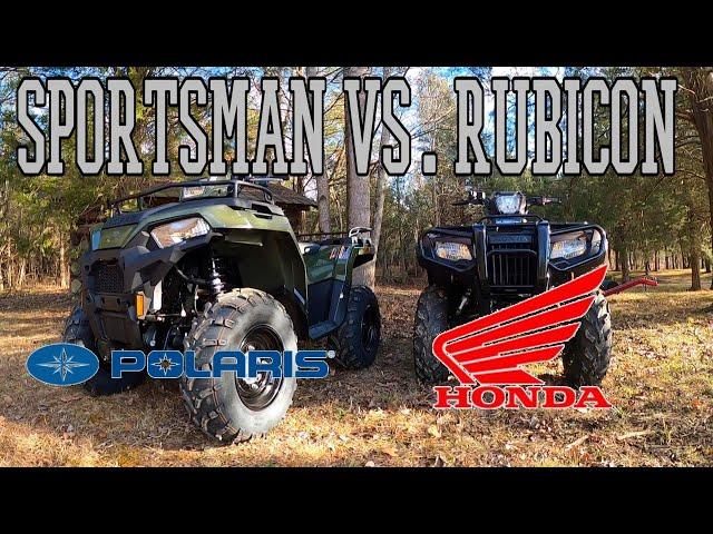 Polaris Sportsman v Honda Foreman Rubicon Raw Comparison!