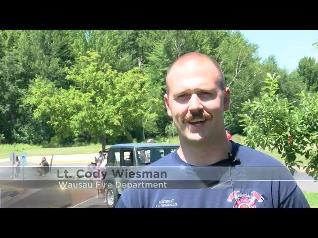 Wausau Fire Department hosts pop up splash pad for city's 150th birthday