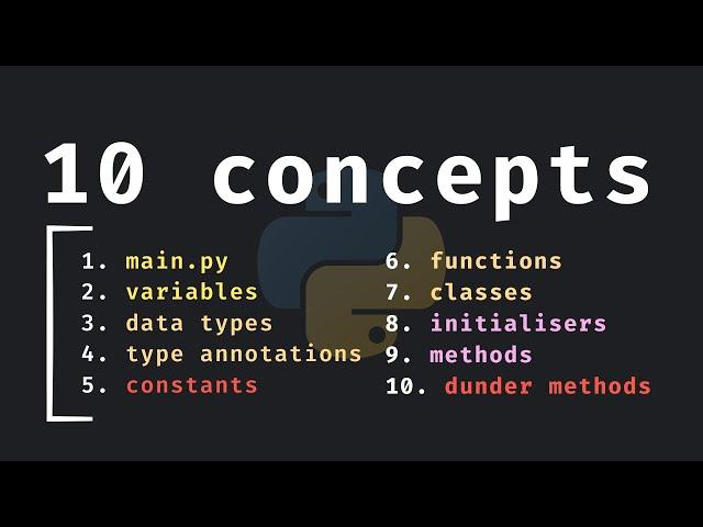 10 Important Python Concepts In 20 Minutes