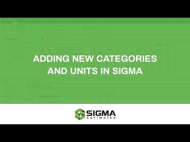 How to add new Categories and units on the fly in Sigma