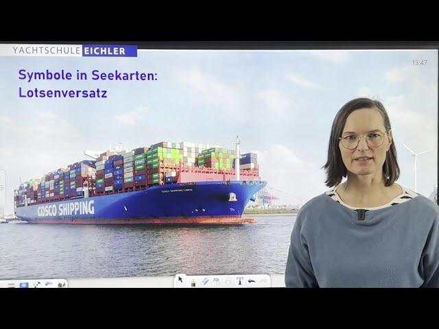 Symbole in Seekarten: Lotsenversatz