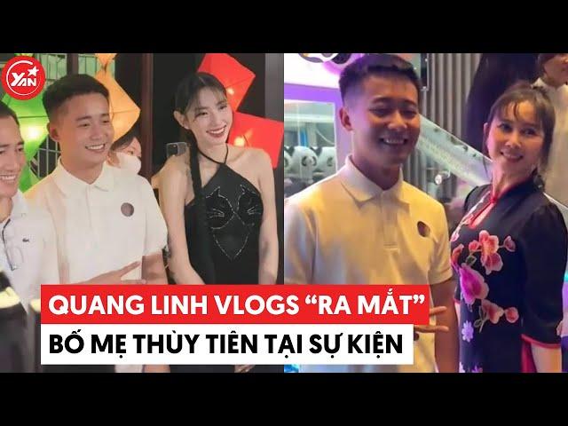 Quang Linh Vlogs officially "introduced" Thuy Tien's parents at the event