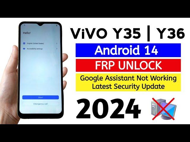 Vivo Y35 | Y36 Google Frp Bypass Android 14 2024 (Without Pc).