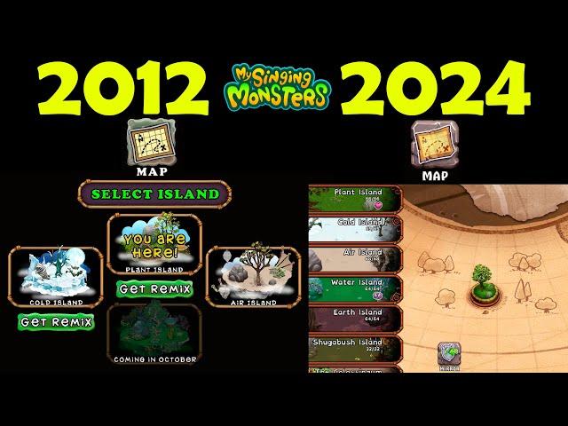 Evolution of the Map 2012-2024 (My Singing Monsters) 4k