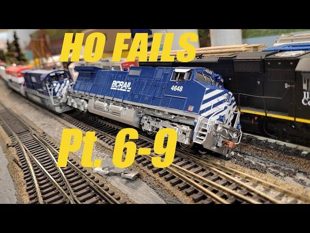 HO Scale Derailment and Fails Part 6-9!