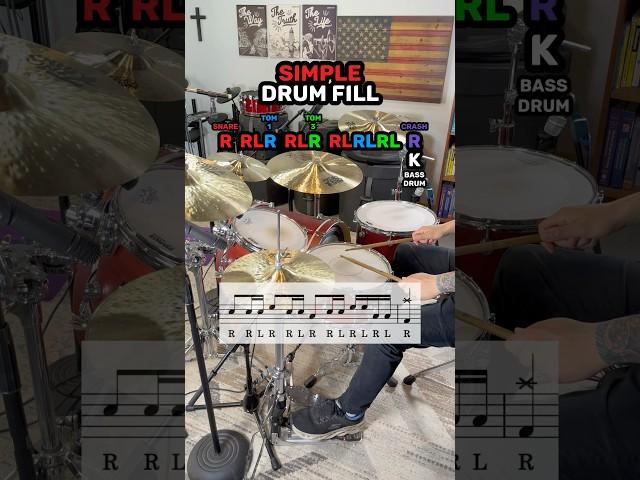 SIMPLE Drum Fill (EASY Drum Lesson) 