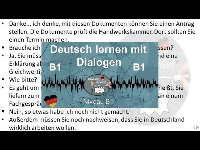 Dialoge B1  | Deutsch lernen durch Hören | 13 |