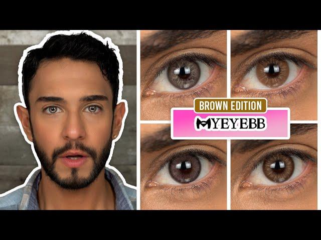 Top 6 BROWN Colored Contact Lenses | MYEYEBB Review