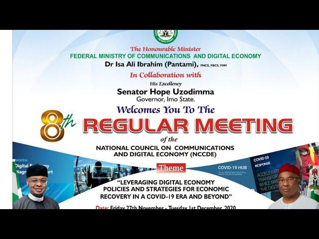 8TH REGULAR MEETING OF NATIONAL COUNCIL ON COMMUNICATION AND DIGITAL ECONOMY (NCCDE)