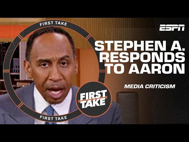 Stephen A. & the crew RESPOND to Aaron Rodgers criticizing the media's 'asinine' takes | First Take