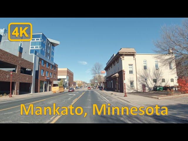 Driving in Downtown Mankato, Minnesota - 4K60fps