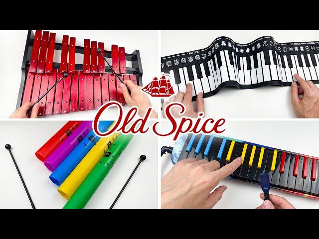 Old Spice commercial jingle on cool different instruments!