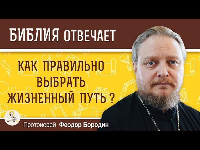 Как правильно выбрать жизненный путь ?  Протоиерей Феодор Бородин