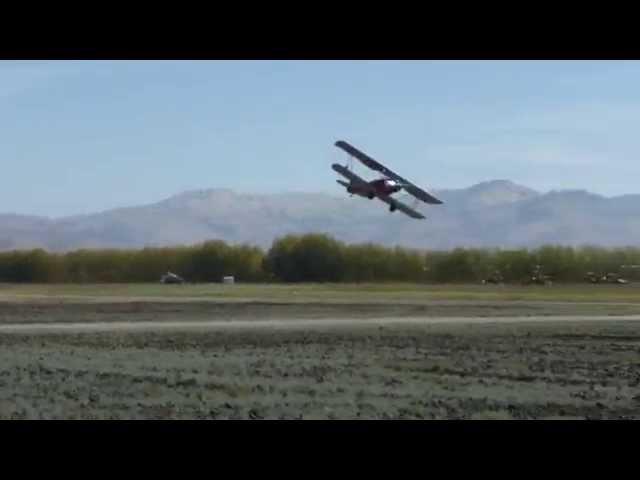 Low Pass in the 1929 TravelAir at Frazier Lake Airpark