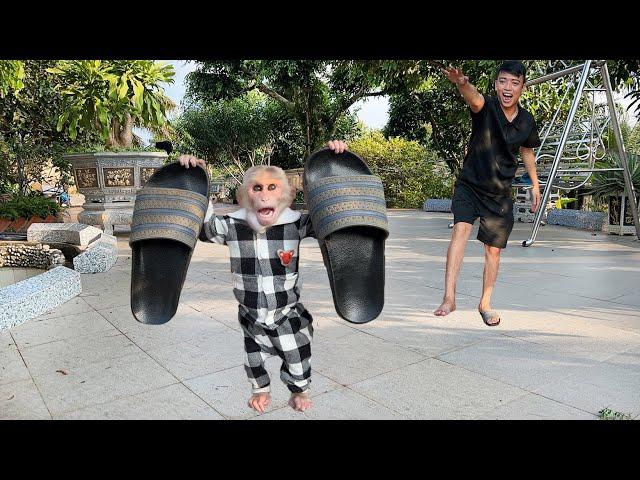 Try not to laugh! Monkey Luk did this special thing to go out with Thang