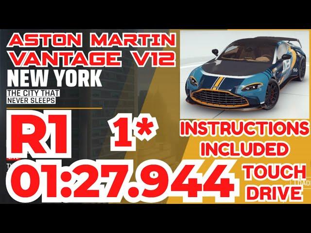 Asphalt 9 - ASTON MARTIN VANTAGE V12 Grand Prix Round 1 | Touchdrive 1⭐ | The City That Never Sleeps