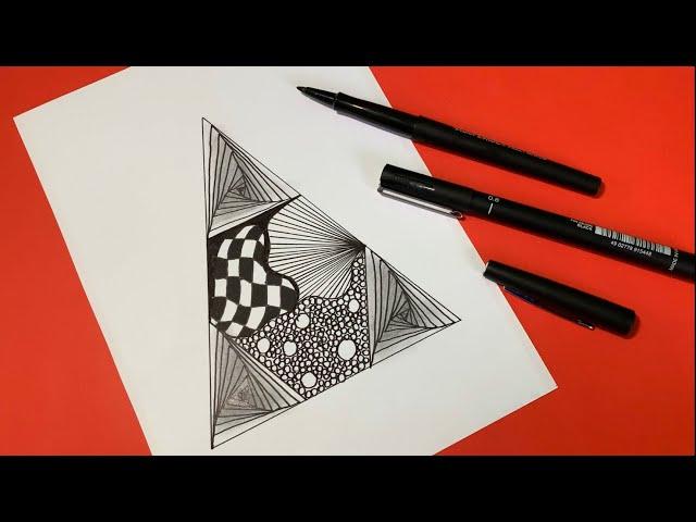 dessiner du graphisme facile dans un triangle