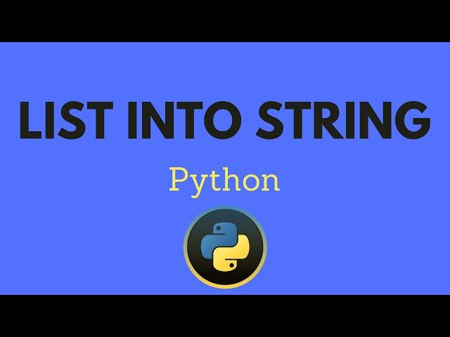 How to convert list into string Python #shorts