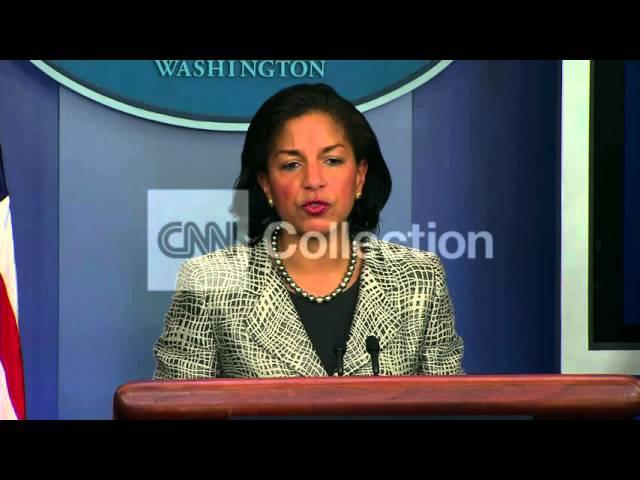 WHITE HOUSE BFG:SUSAN RICE- DIPLOMATIC RESOLUTION