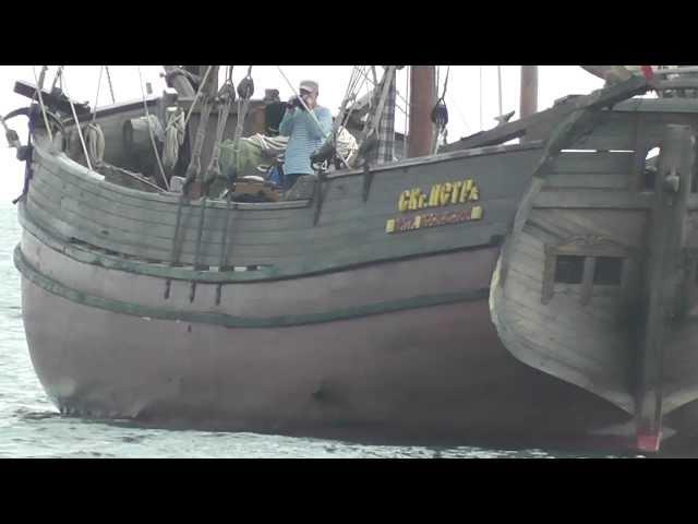 Wooden sailing boat of a very OLD design