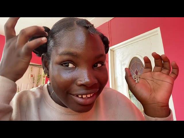 My first hair video come with me to do my hair️‍️#myfirstvlogonyoutue #greenscreen #skincare #