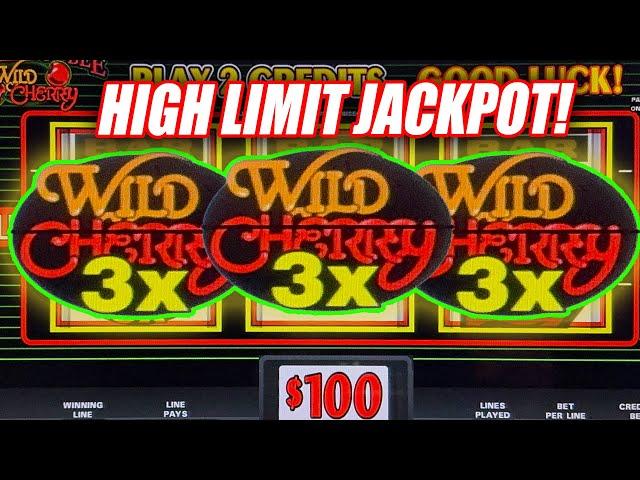 WILD CHERRY TRIPLE DOUBLE JACKPOT WIN!  HIGH LIMIT ROOM JACKPOT WINS ON THIS CLASSIC SLOT MACHINE