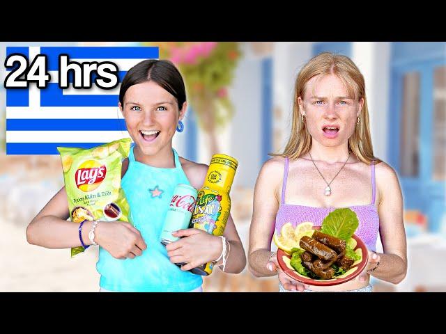 Eating ONLY GREEK FOOD for 24 hours! | Family Fizz