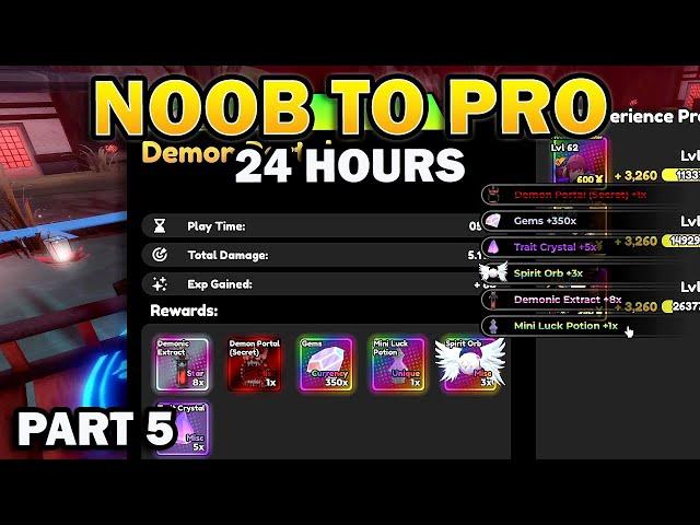 Secret Grind is Real-  Noob to Pro in 24 Hours on Anime Defenders! Part 5