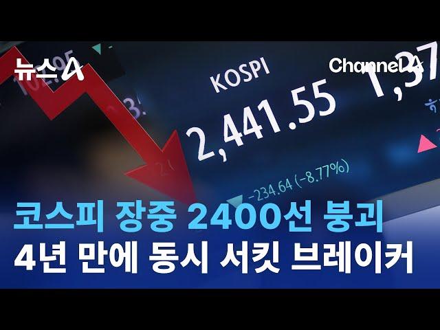 코스피 장중 2400선 붕괴…4년 만에 동시 서킷 브레이커 | 뉴스A