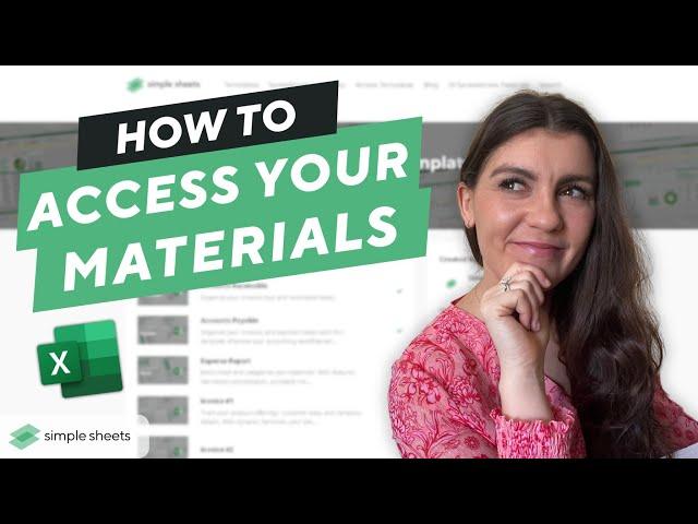 Welcome to Simple Sheets! How to Access Your Materials 
