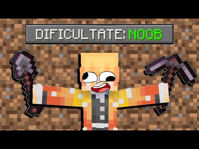 MINECRAFT dar Dificultatea este *NOOB*!