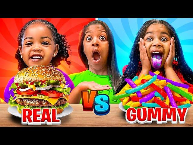 GUMMY vs REAL Food Challenge | LAIYAFACE