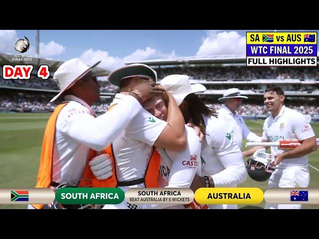 SA vs AUS WTC Final Highlights 2025 | South Africa vs Australia WTC Final Day 4 Highlights 2025