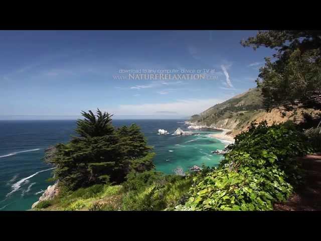 (2 Hour Nature Relaxation Video) A Day in Big Sur, California 1080p Relaxation Video Pure Nature