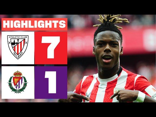 ATHLETIC CLUB 7 - 1 REAL VALLADOLID CF I HIGHLIGHTS LALIGA EA SPORTS