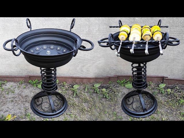 DIY BBQ Grill | Amazing brazier from a car wheel!