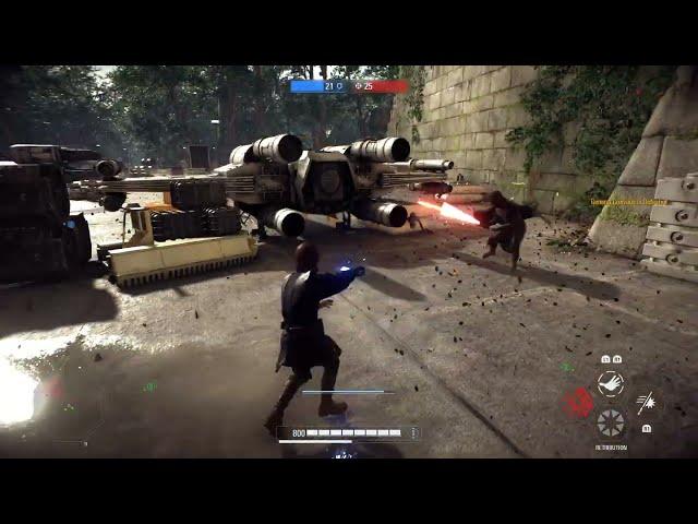 STAR WARS Battlefront II - Lord Rivy Does Vader Block Glitch And Still Lost ( The Come Back! )