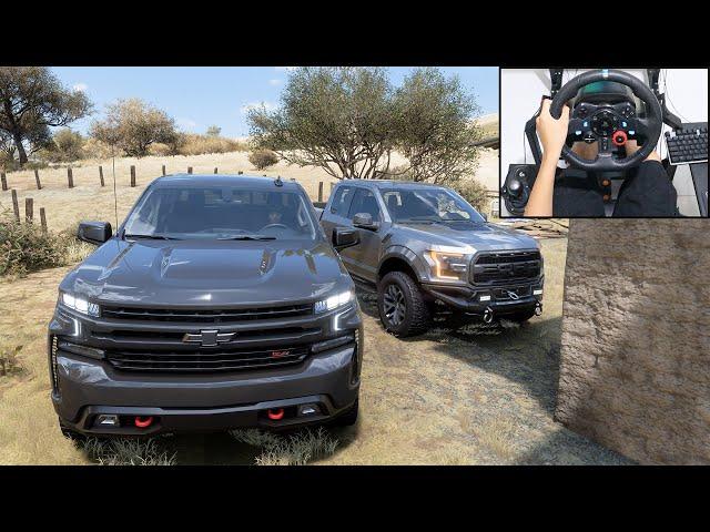 Chevrolet Silverado & Ford F-150 - Forza Horizon 5 | Logitech g29 gameplay