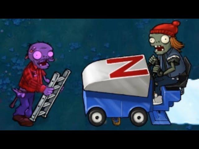 1 Ladder Zombie vs 1 Zomboni FIGHT // Plants vs Zombies