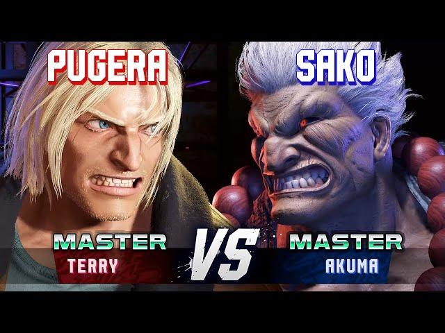 SF6 ▰ PUGERA (Terry) vs SAKO (Akuma) ▰ High Level Gameplay